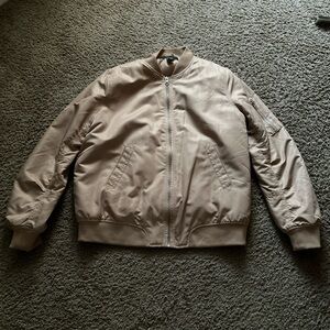Women's Tan Bomber Jacket